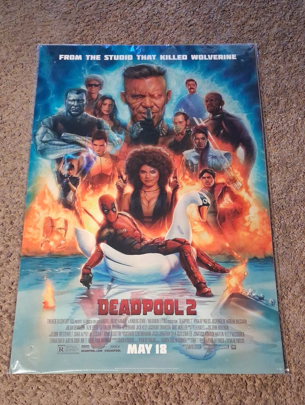 Deadpool 2 Movie Poster – Bold Multi-Color Art